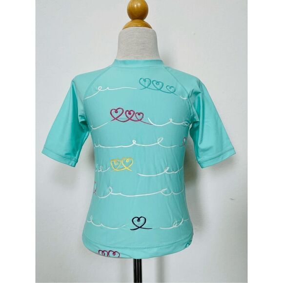 NEW Hanna Andersson 6/7 (120) Short Sleeve Swim Shirt Rash Guard - Picture 1 of 5